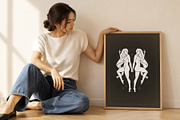 Gemini Zodiac Wall Art, a Person Illustration by Vasya Kobelev (Thumbnail 7 of 7)