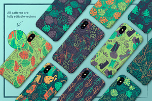 Crazy Tropics: 12 Patterns Set