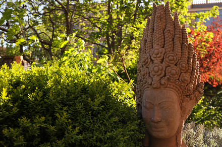 Asian statue city park in sunny spring day, a Nature Photo by AtlasStudio