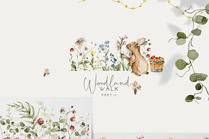 Woodland Baby Animals 2 Field Flower