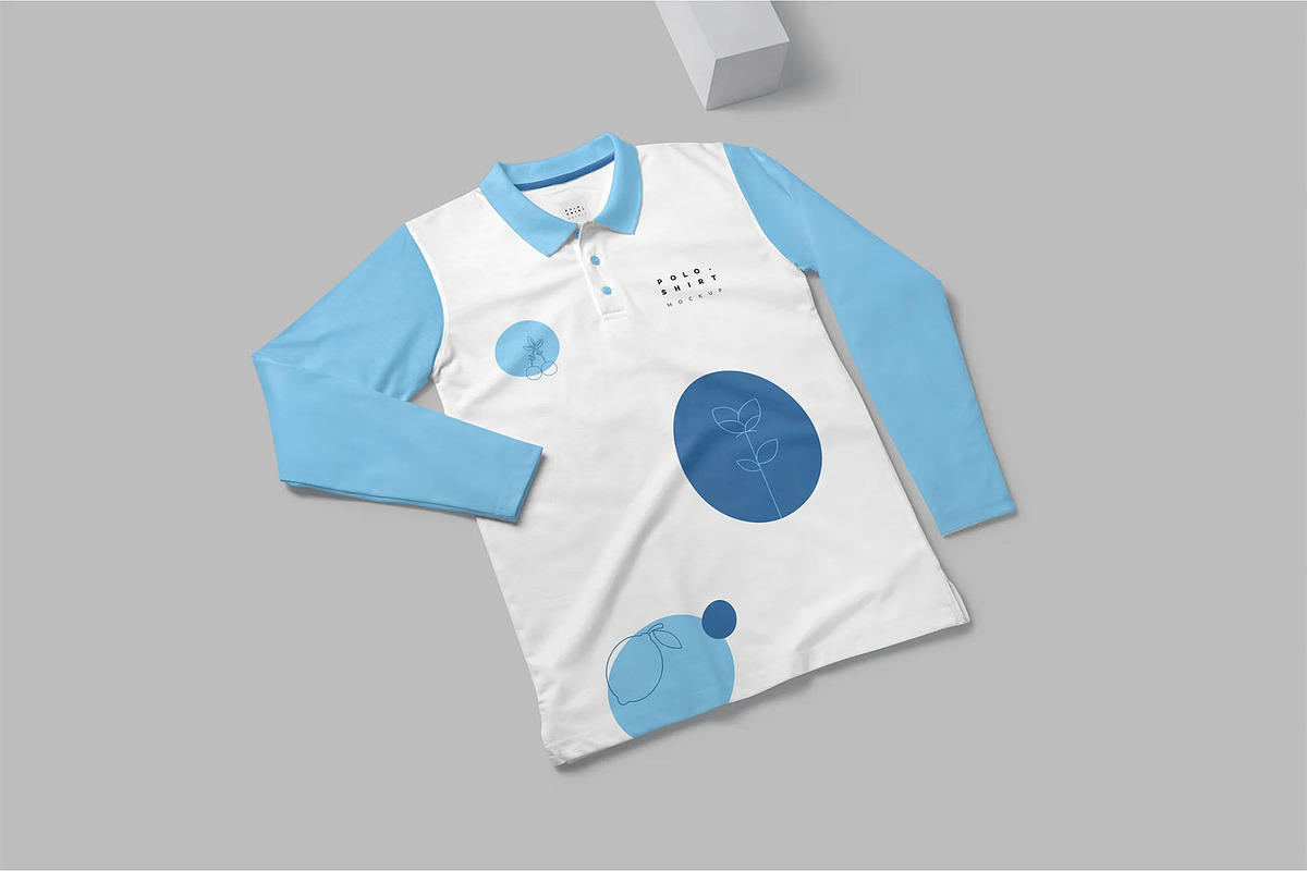 Men Full Sleeve Polo Shirt Mockups, a Shirt Mockup by megostudi0 (Photo 6 of 6)