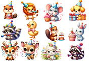 Birthday Baby Animal Clipart, an Illustration by Designworld (Thumbnail 2 of 6)