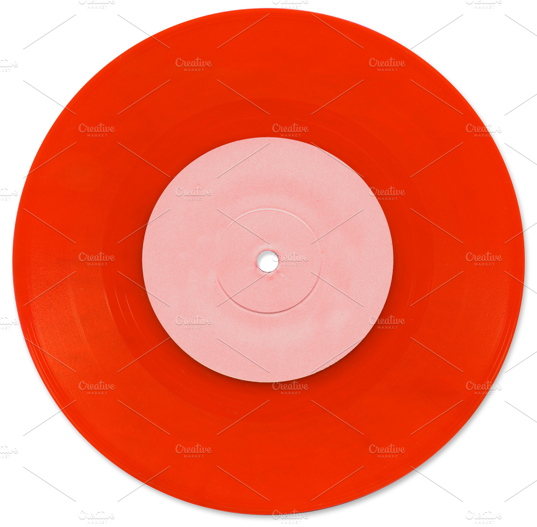Bright Red Vinyl Record Single