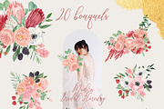 Modern Bridal Floristry Berry Pink, a Decorative Illustration by Catch the Dream Art (Thumbnail 3 of 14)