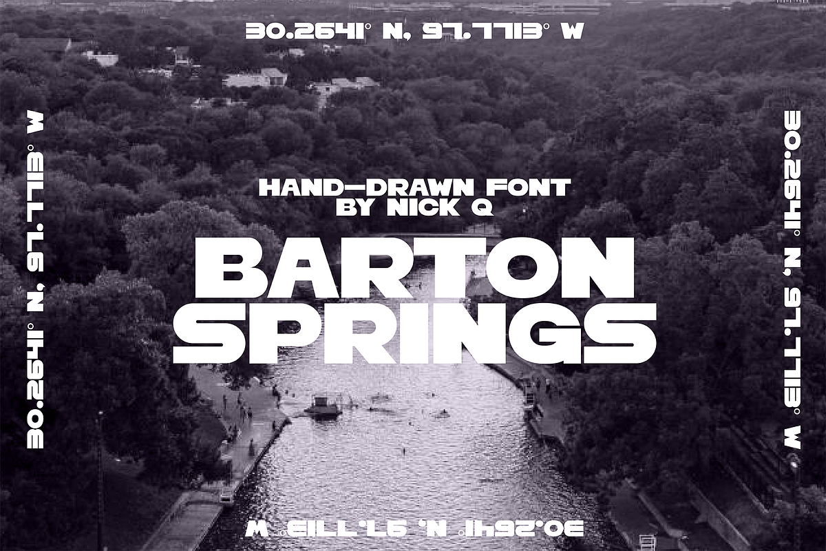 Barton Springs Hand Drawn Font, a Font by nickqtx (Photo 4 of 4)