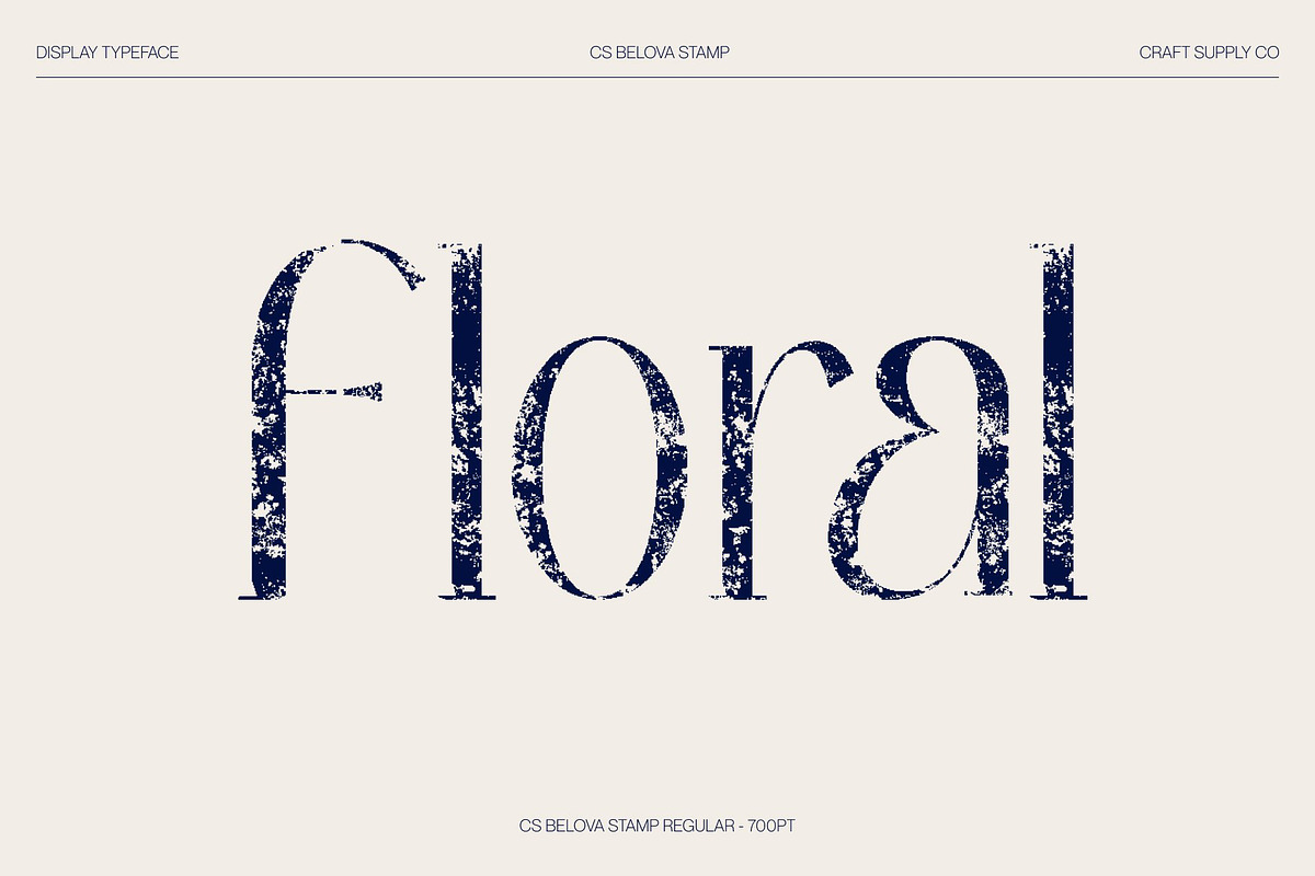 CS Belova Stamp, a Serif Font by Craft Supply Co. (Photo 2 of 8)