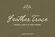 Feather Trace - Organic Font Duo, a Handwritten Font by Davide Bassu (Thumbnail 1 of 11)