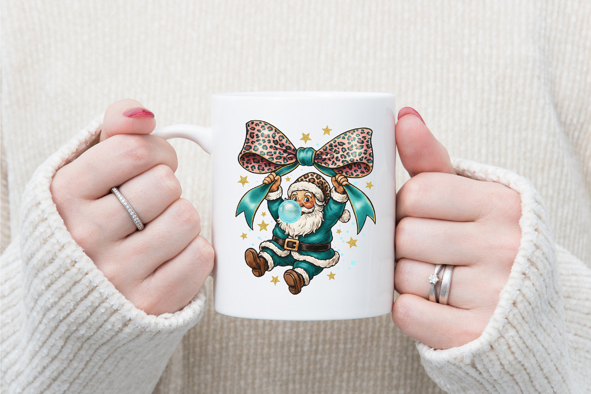 Leopard Santa Coquette Bow PNG, an Illustration by designcity5 (Photo 7 of 8)