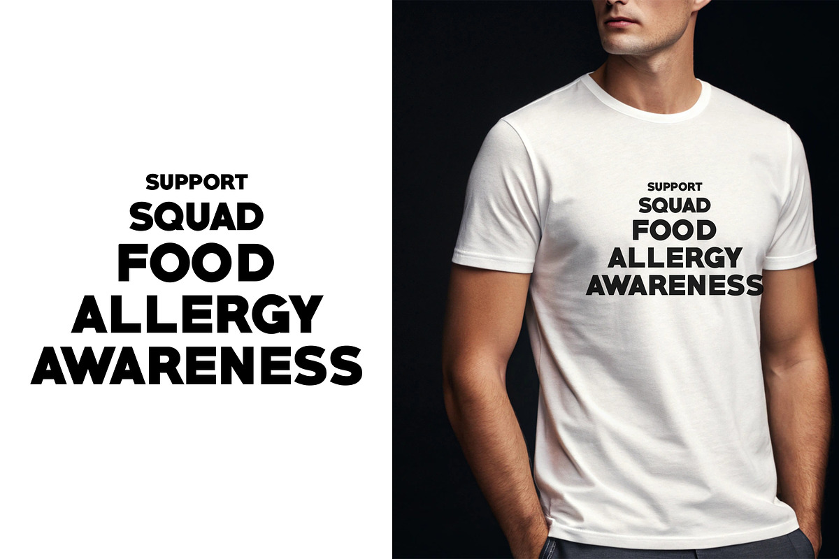 Food Allergy Awareness T-Shirt Desig, a Food Illustration by Unique Design Team (Photo 3 of 5)