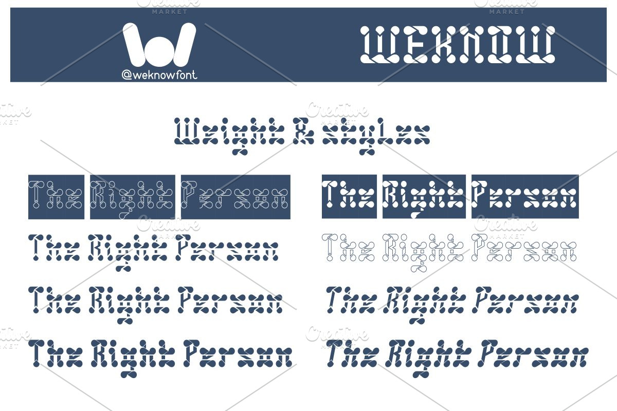 The Right Person font, a Font by weknow (Photo 7 of 8)