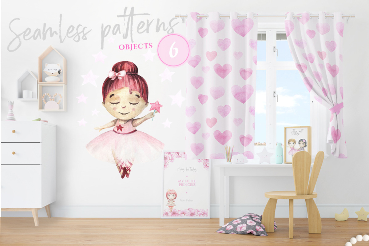 Little girls and pink flowers, a Decorative Illustration by Luba Vega (Photo 7 of 7)