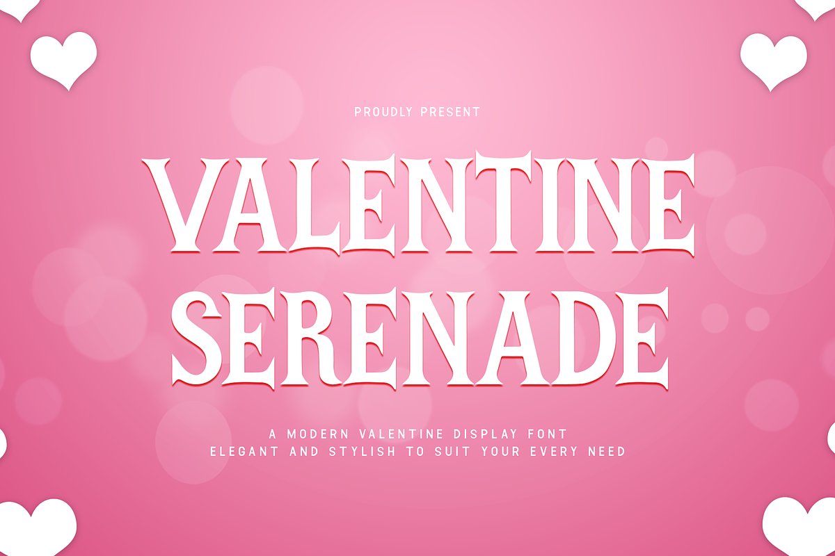 Valentine Serenade-Modern Valentine, a Serif Font by overlaytemplates (Photo 1 of 5)