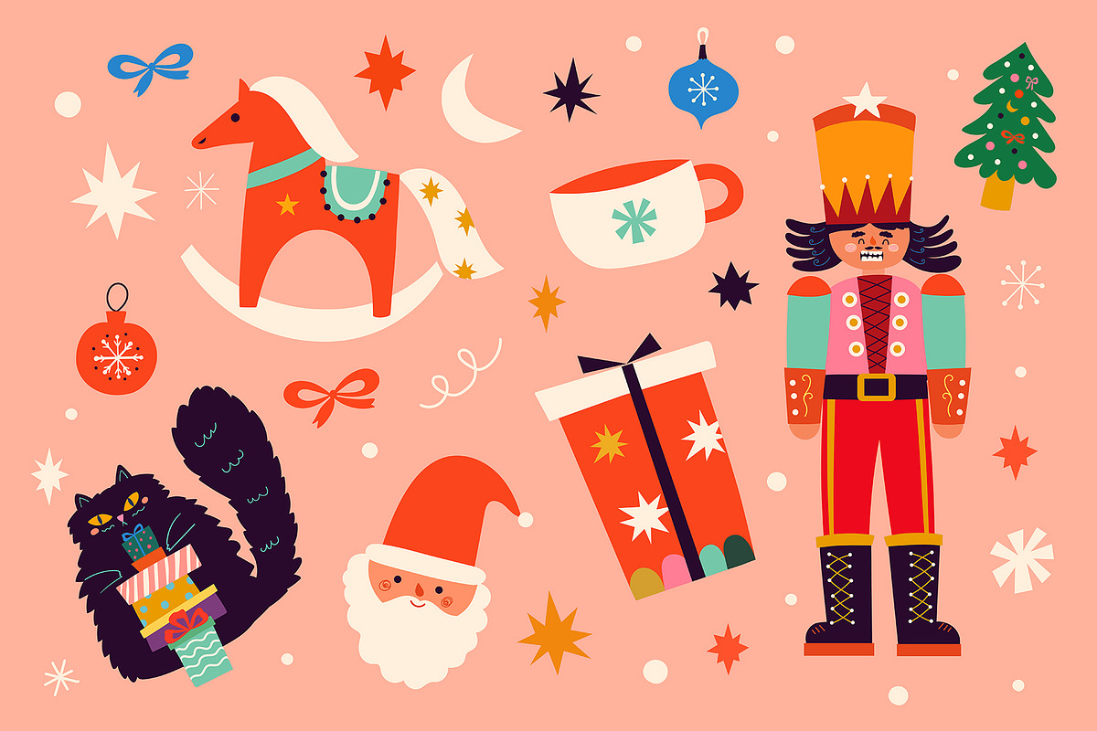 Cute Christmas collection, a Seasonal Illustration by MoleskoStudio (Photo 3 of 30)