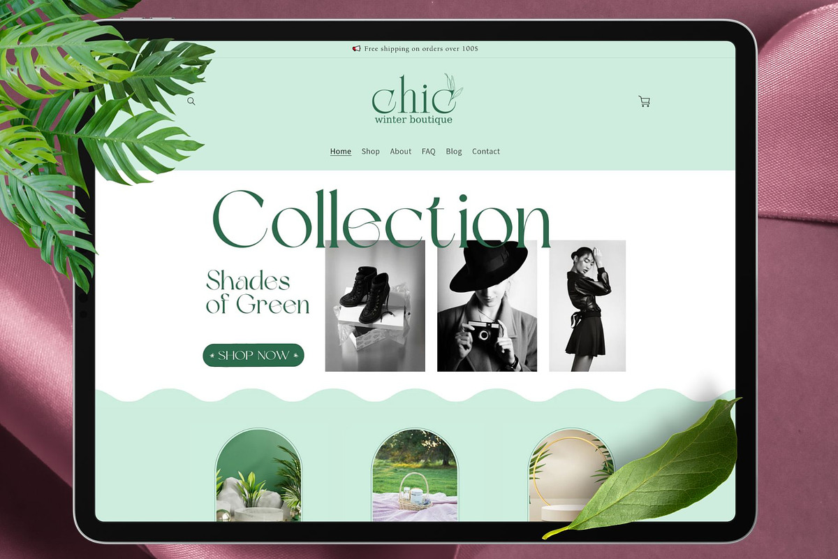 Aesthetic Green Shopify Theme, a Templates & Theme by DaisyStudio (Photo 1 of 10)