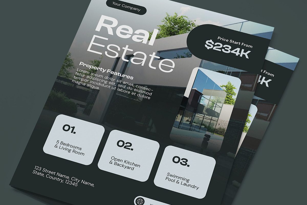 Real Estate Flyer, a Flyer Template by graphicook (Photo 2 of 3)