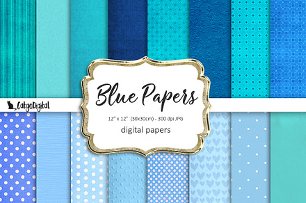 Blue Papers Digital Scrapbooking