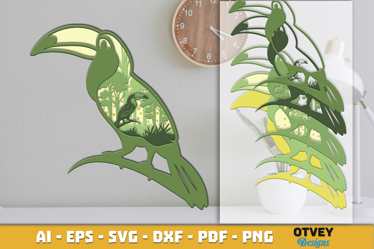 Safari Animal Laser Cut SVG Bundle, an Animal Illustration by OTVEY DESIGN (Photo 10 of 13)