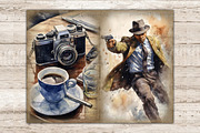 Detective Junk Journal Kit, a Person Illustration by GlamArtZhanna (Thumbnail 3 of 9)