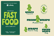 Fresh Wraps Restaurant Logo Template, a Branding & Logo Template by Headfonts (Thumbnail 1 of 3)