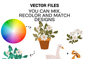 Goose + BONUS 80 elements, a Pattern Graphic by Lineli (Thumbnail 12 of 13)