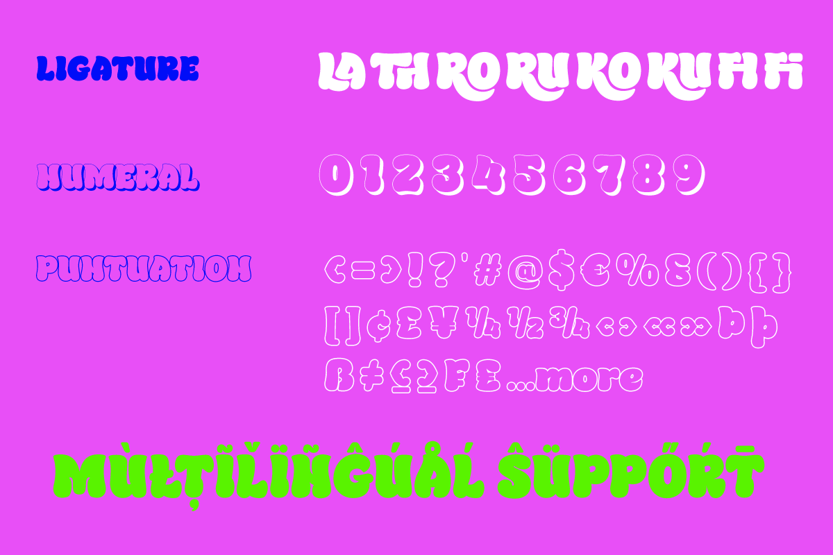 Ciroya - Bubble Font, a Sans Serif Font by twinstd (Photo 9 of 10)