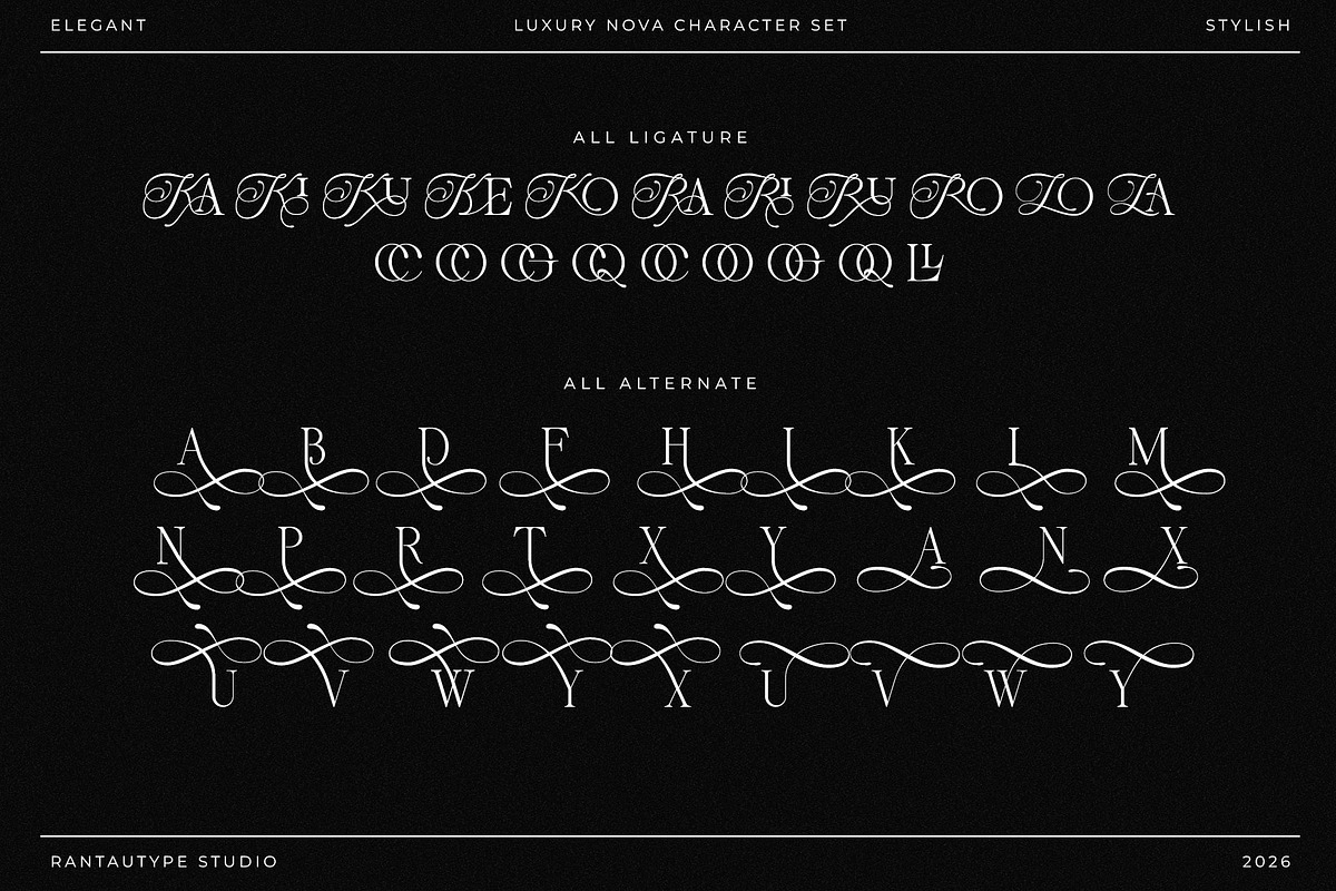 Luxury Nova a Elegant Serif Font, a Serif Font by RantautypeStudio (Photo 16 of 19)