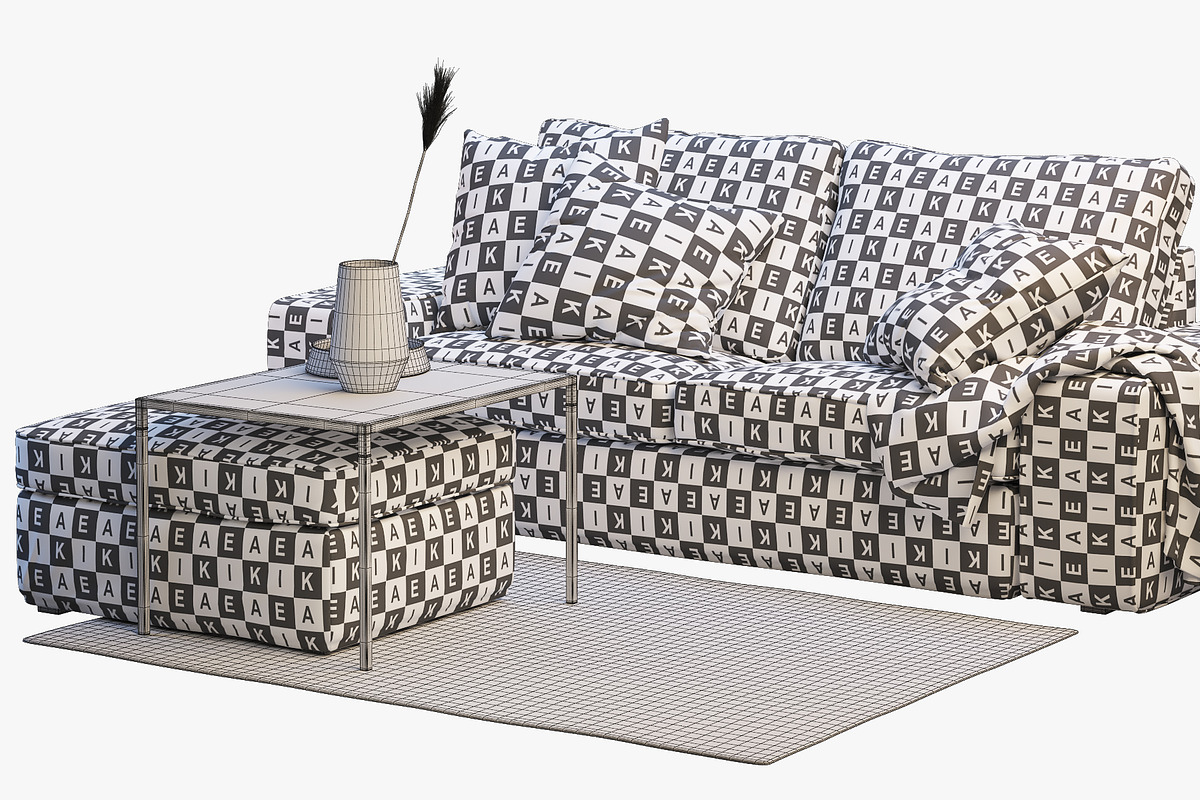Two-seat sofa 2 3d model, a Furniture 3D Model by 3dmitruk (Photo 7 of 10)