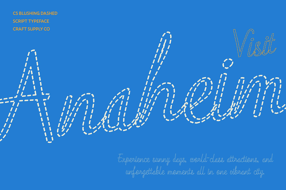 CS Blushing Dashed, a Script Font by Craft Supply Co. (Photo 6 of 8)
