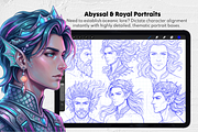 Merman Maker Procreate Stamps Set, a Brush Add-On by Selentaori Studio (Thumbnail 7 of 12)
