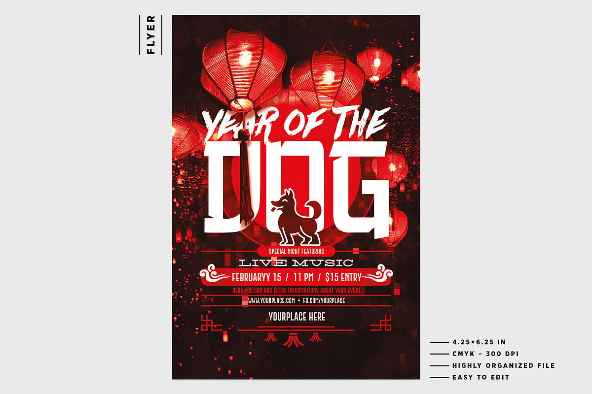 Chinese New Year Flyer Template, a Flyer Template by Mariux (Photo 2 of 4)