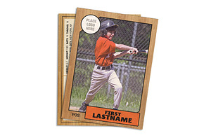 80s Wood Baseball Card