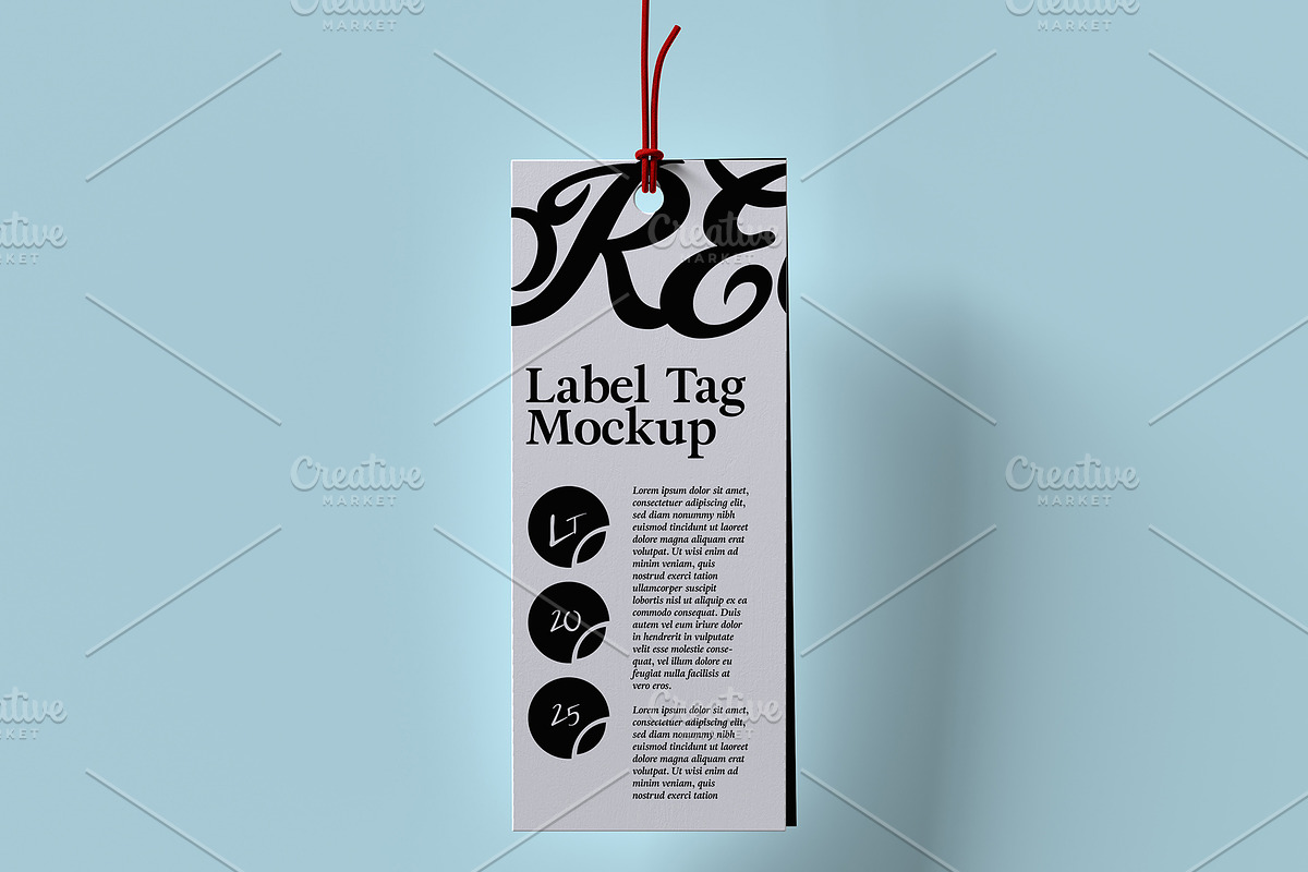 Set of Tag Clothing Labels Mockup, an Advertising Mockup by Black Cat Studio (Photo 5 of 6)