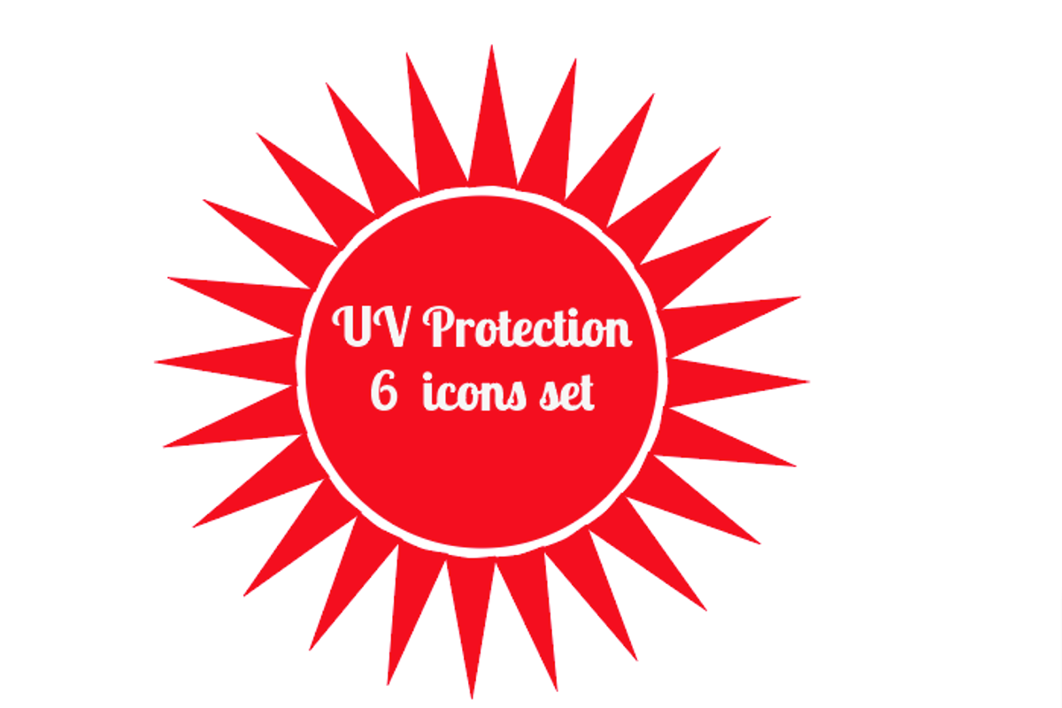 UV protection symbole 6 icons set, an Outline Icon by PeoGeo Creative (Photo 1 of 2)