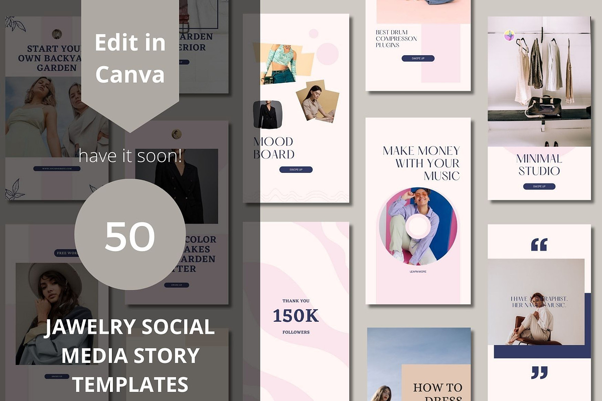 Jawelry Social Media Story Templates, a Social Media Template by BoontenStudio (Photo 1 of 8)