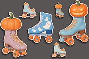 Halloween Roller Skates Clipart, an Object Graphic by Jakayla Digital Co (Thumbnail 4 of 15)