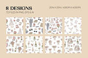 Hand drawn Wedding pattern bundle, a Pattern Graphic by CreativeChristiana (Thumbnail 2 of 14)