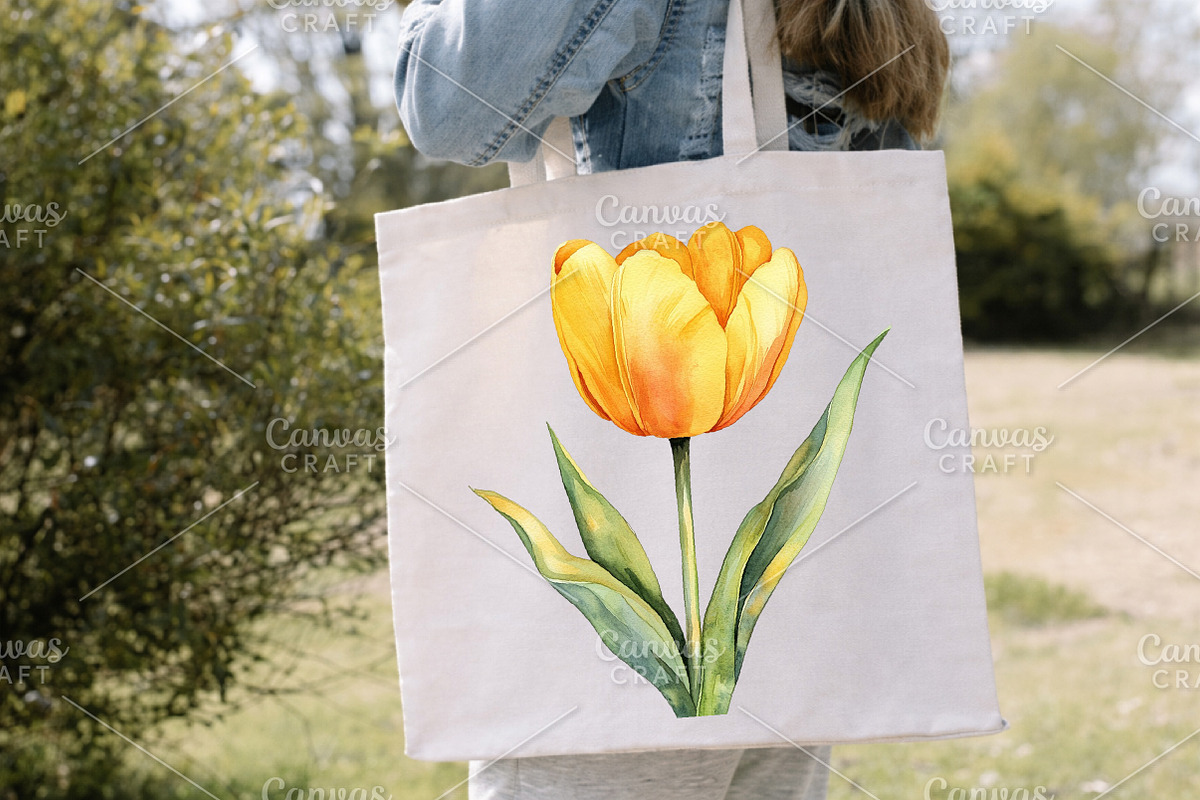 Watercolor Spring Tulips Clipart PNG, an Illustration by Canvas Craft (Photo 6 of 7)