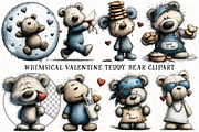 Whimsical Valentine Teddy Bear Clipa, an Illustration by OK Design (Thumbnail 2 of 6)