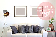 F189 Sofa Wall Mock Up, a Product Mockup by UpStyled (Thumbnail 3 of 4)