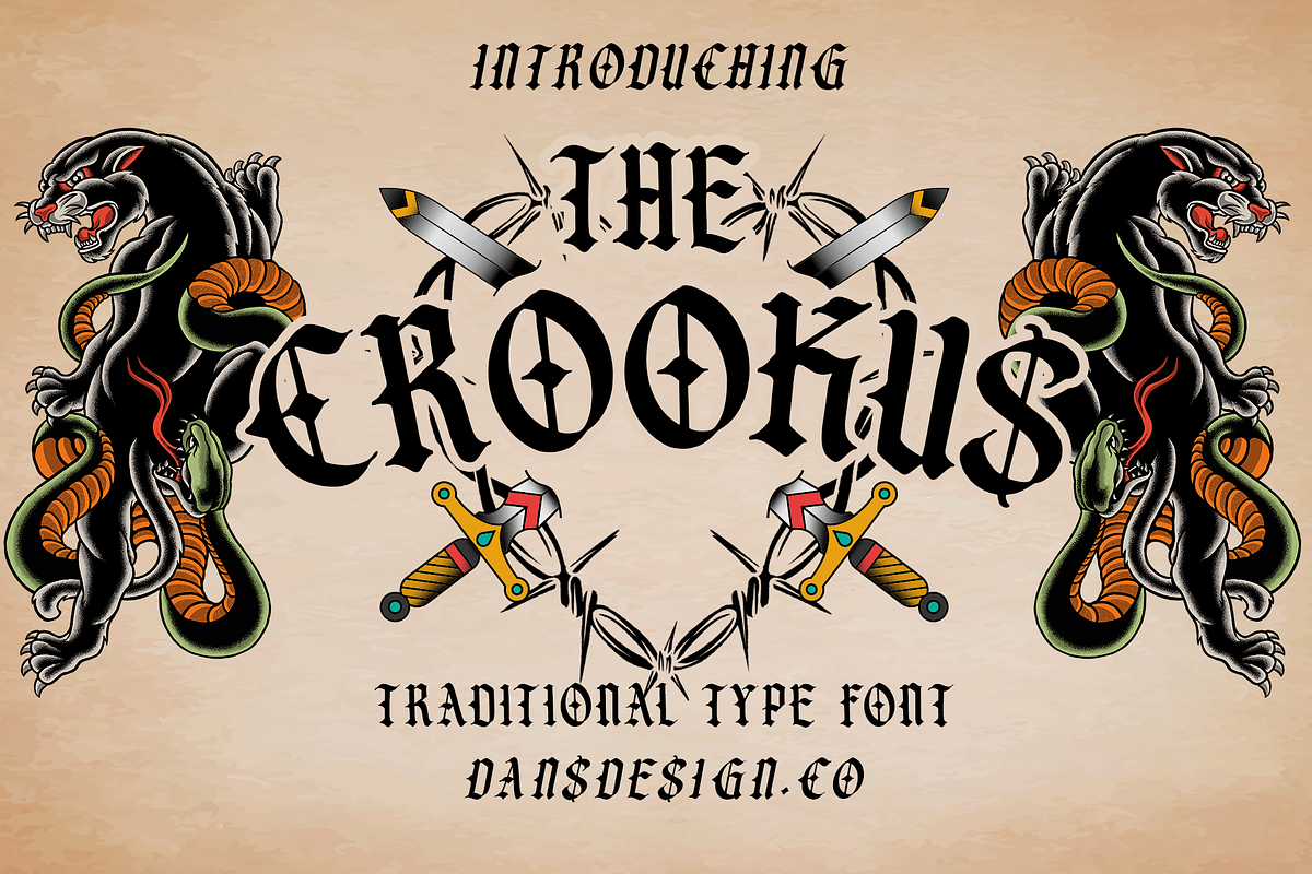 The Crookus, a Blackletter Font by dansdesign (Photo 1 of 5)