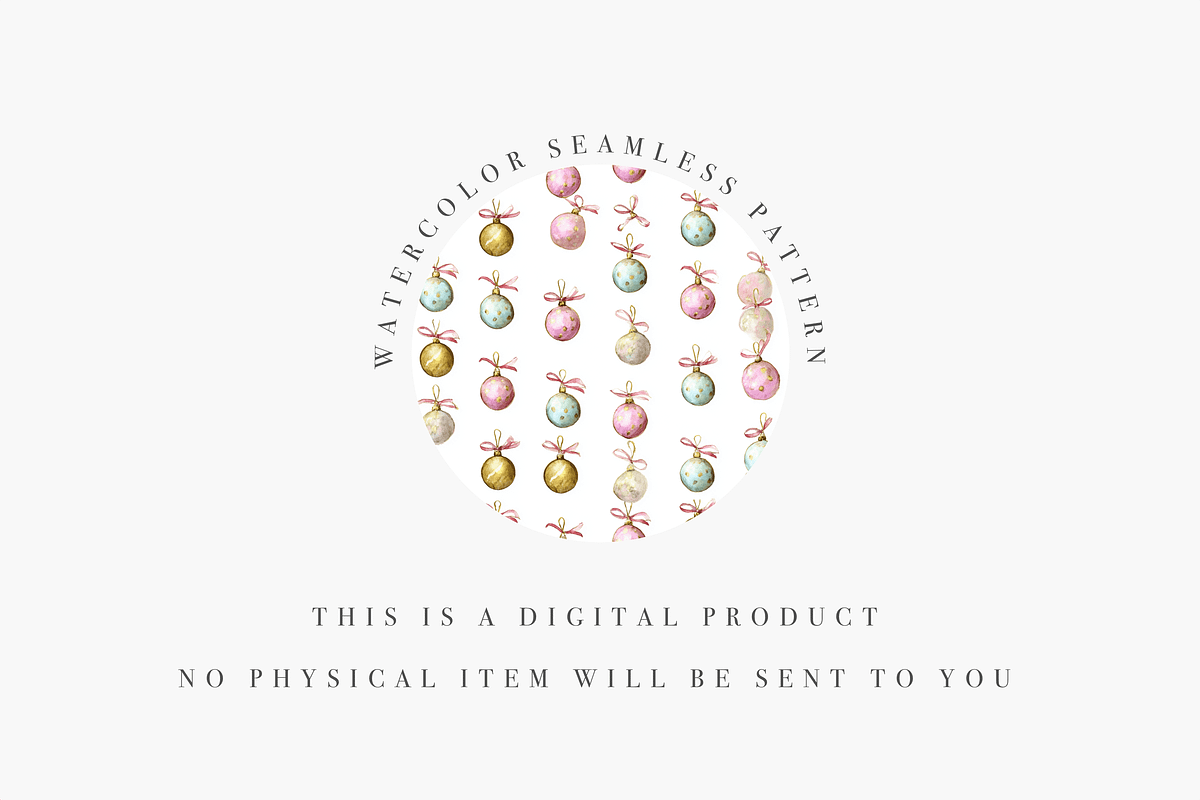 Pastel Christmas Bauble Seamless Pat, a Pattern Graphic by Pati Charm Studio (Photo 4 of 7)