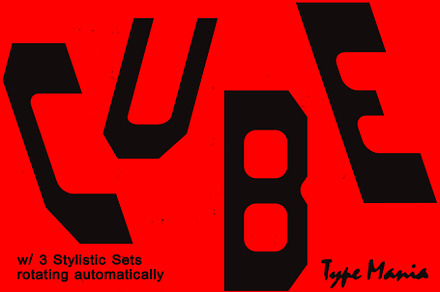 Cube TM – Bouncy Brutalist font, a Font by Type Mania