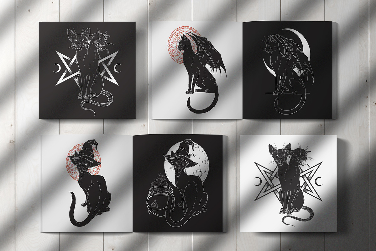 Black Magic Cats + Bonus, an Animal Illustration by Croisy (Photo 2 of 8)