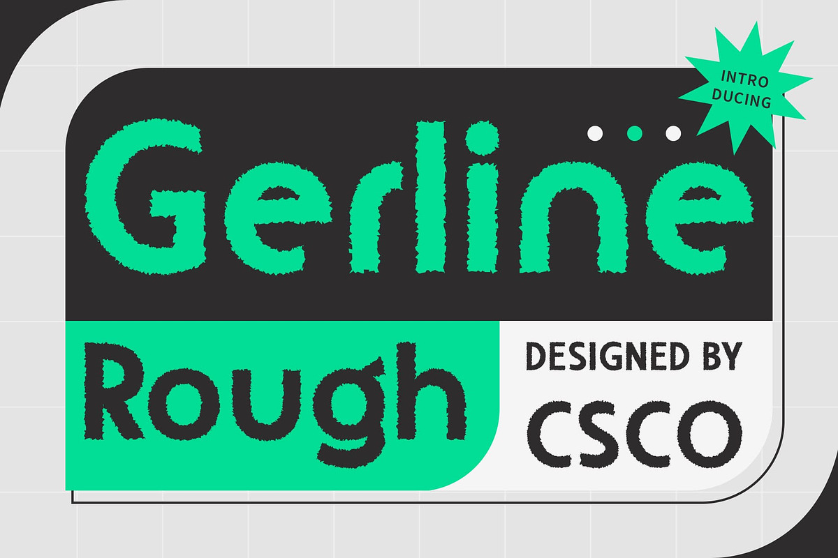 Gerline Rough, a Sans Serif Font by Craft Supply Co. (Photo 1 of 8)