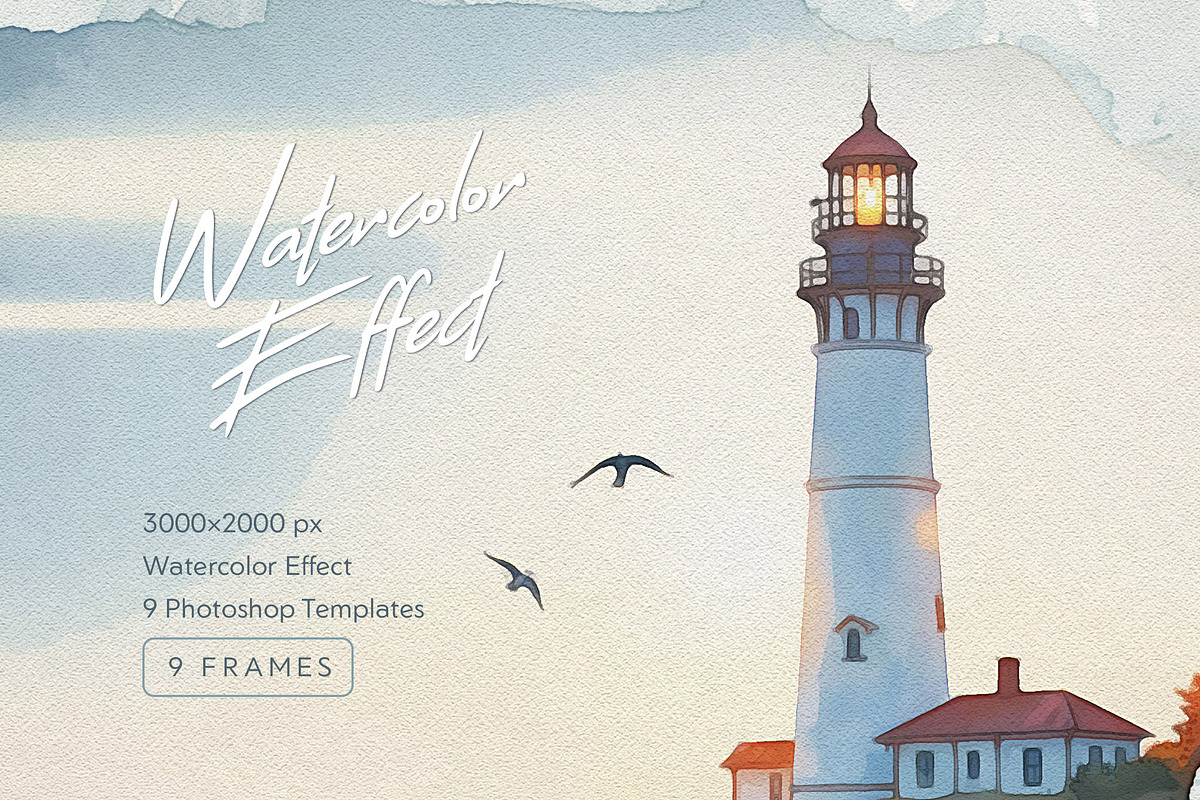 Watercolor Frames Photoshop Effects, a Layer Style Add-On by Andrew Skoch Design (Photo 11 of 12)