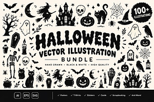 Halloween Vector Illustration Bundle
