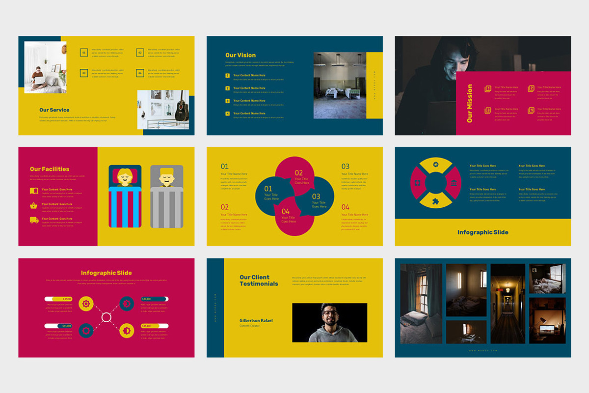 Hyboa Hostel Business Google Slides, a Presentation Template by Punkl Camp (Photo 4 of 9)