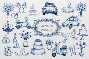 Whimsical Wedding Clipart Collection