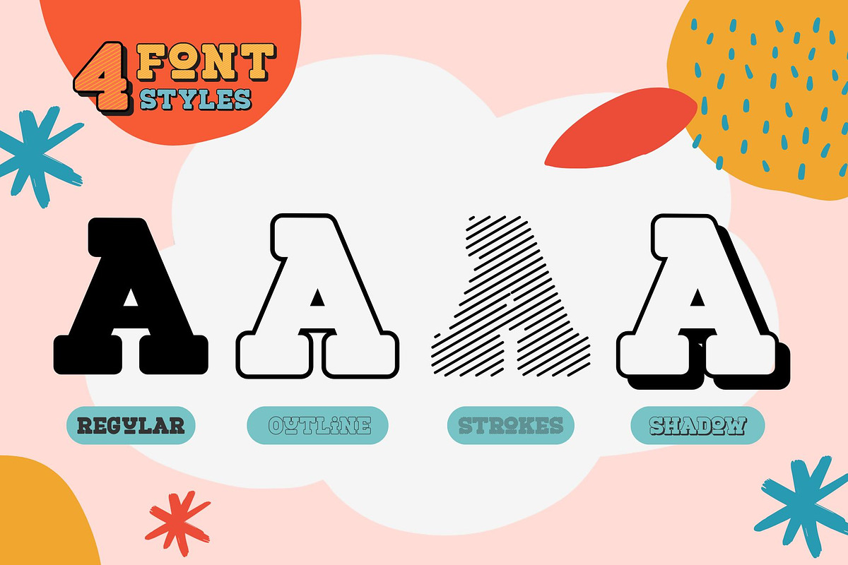 Fox Brick 4 Font Styles, a Slab Serif Font by Fox7 By Rattana (Photo 2 of 13)