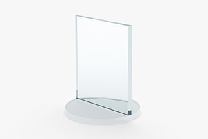 Diploma Glass Award Trophy 3D Model